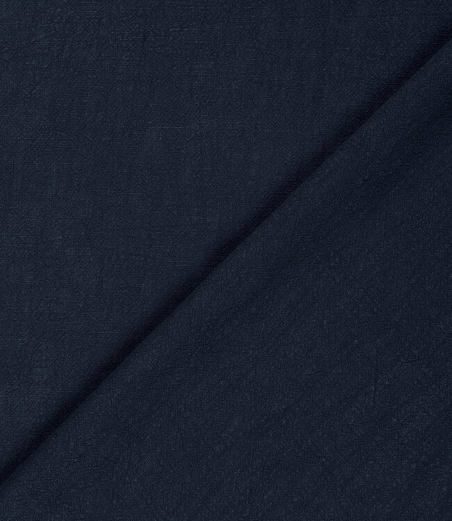 marineblauw stonewashed linnen
