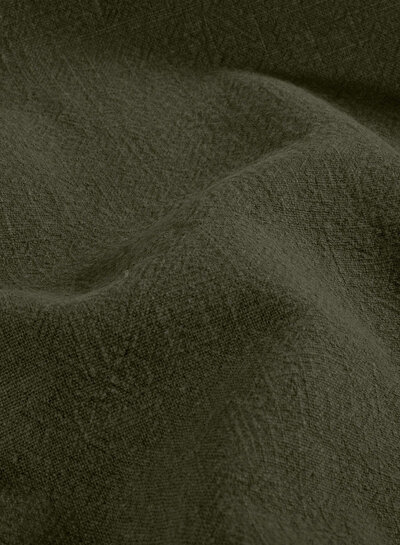 khaki stonewashed linen