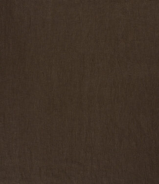 Donkerbruin - stonewashed linnen