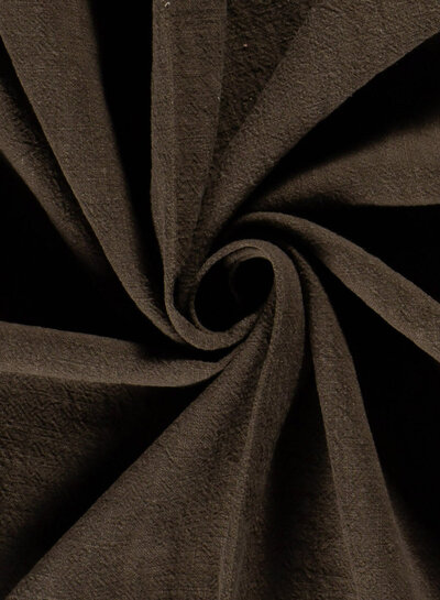 Dark brown - stonewashed linen