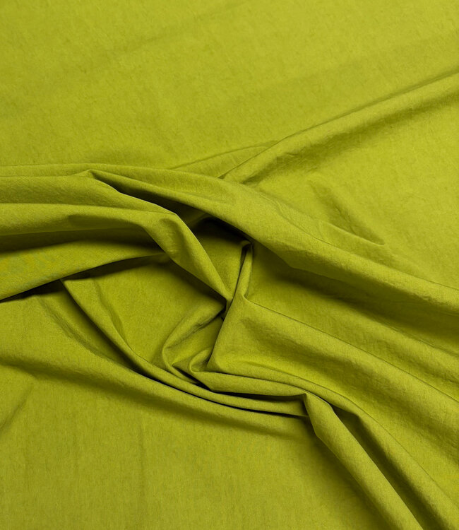 mosgroen paper touch katoen / stonewashed katoen