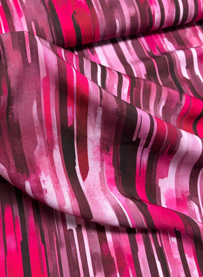 brush stripes cyclam - ecovero viscose twill