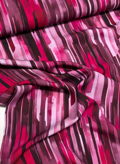 brush stripes cyclam - ecovero viscose twill