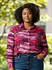 brush stripes cyclam - ecovero viscose twill
