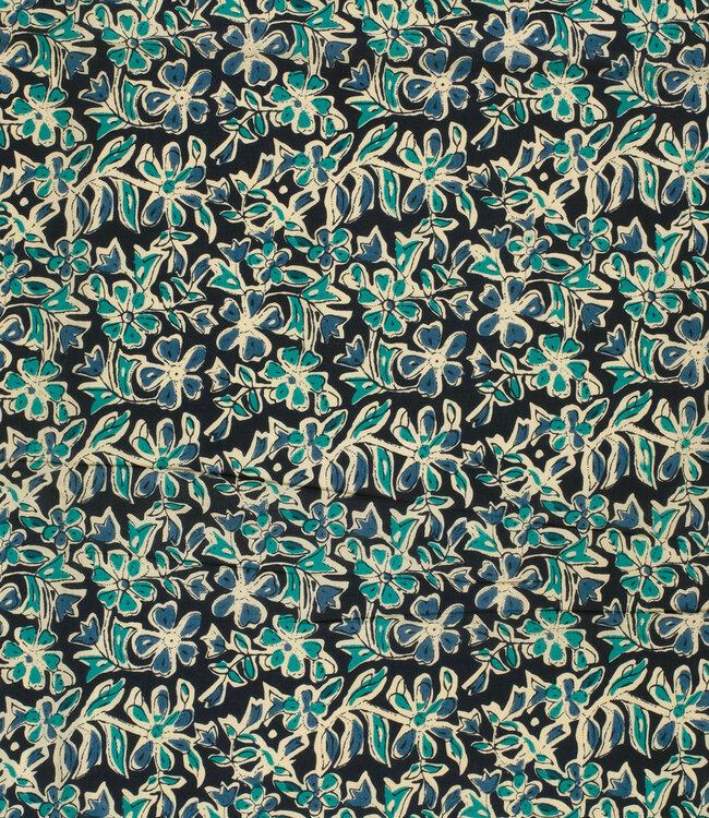 indigo bloemen - katoen