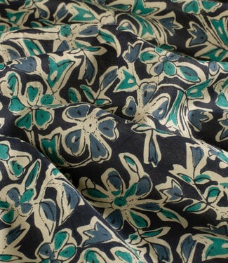 indigo flowers - cotton