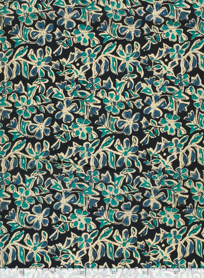 indigo bloemen - katoen