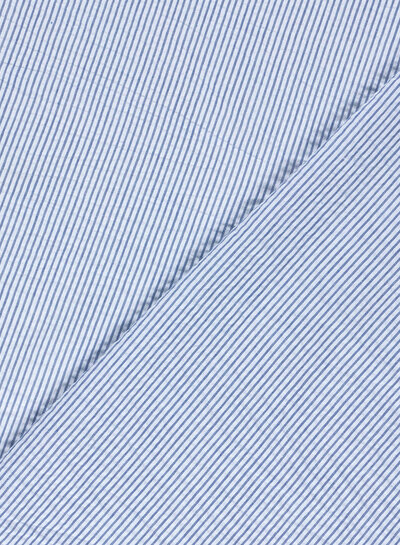 blauw streepjes - seersucker