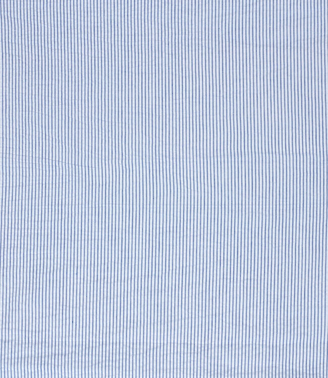 blauw streepjes - seersucker