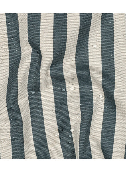 blauw met strepen - canvas linnenlook - waterafstotend