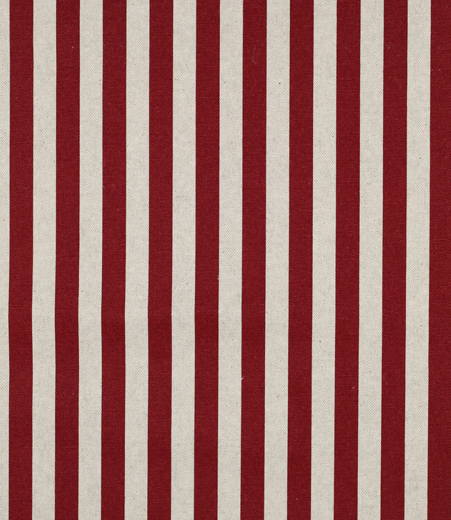 rood met strepen - canvas linnenlook - waterafstotend