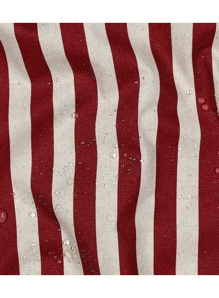 red with stripes - linen-look canvas - water-repellent
