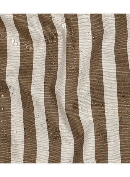 khaki with stripes - linen-look canvas - water-repellent