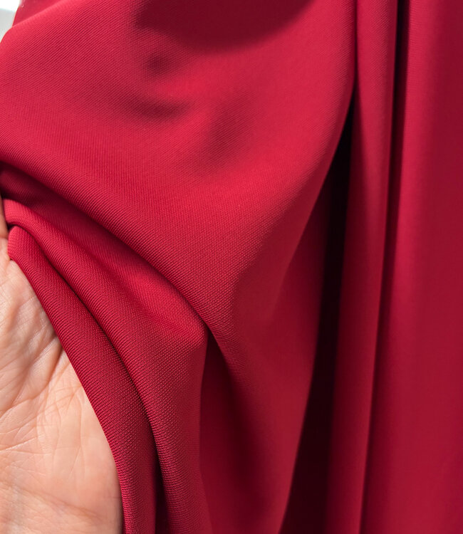 deadstock dark red - stretch crepe jersey