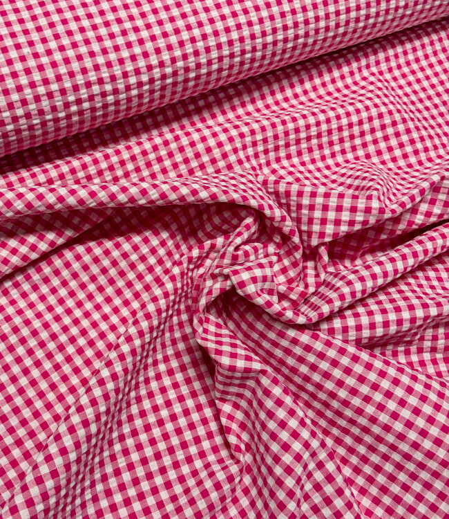 pink vichy checks - seersucker