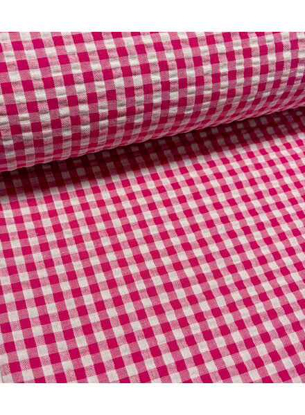 roze vichy ruitjes - seersucker