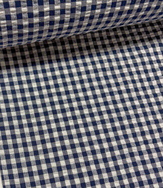navy vichy checks - seersucker