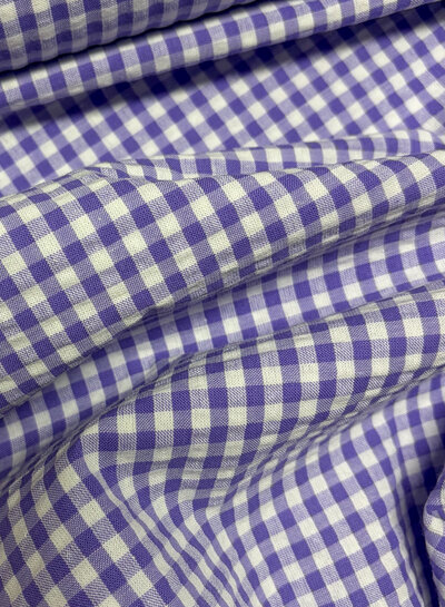 lila vichy ruitjes - seersucker