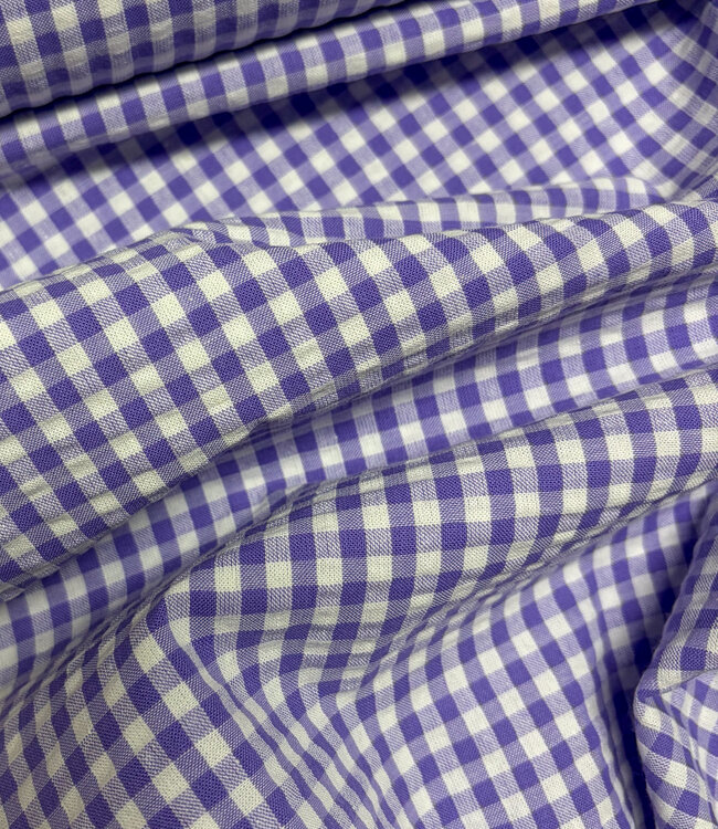 lilac vichy checks - seersucker