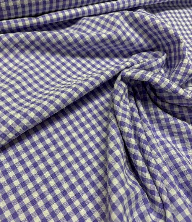 lilac vichy checks - seersucker