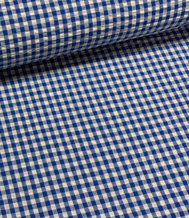 cobalt vichy checks - seersucker