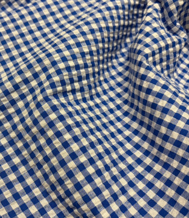 cobalt vichy checks - seersucker