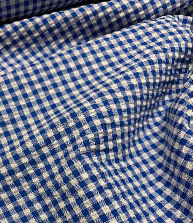 cobalt vichy checks - seersucker