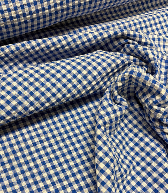 cobalt vichy checks - seersucker