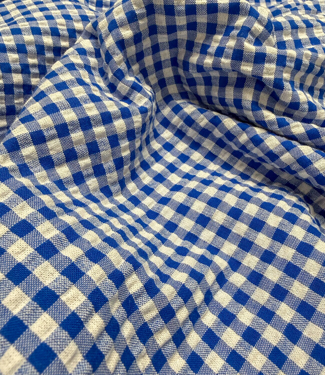 cobalt vichy checks - seersucker