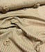 beige stripes with 3D flower - seersucker