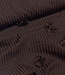 brown stripes with 3D flower - seersucker