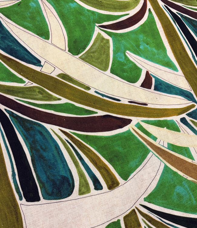 rio palmtrees - linen viscose