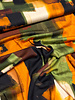 groen roest abstracte print - viscose satijn