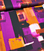 aubergine rust abstract print - viscose satin