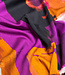 aubergine rust abstract print - viscose satin