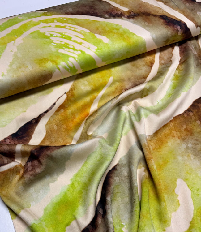 lime brown - satin viscose