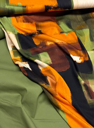 mosgroen - gabardine twill - soft touch