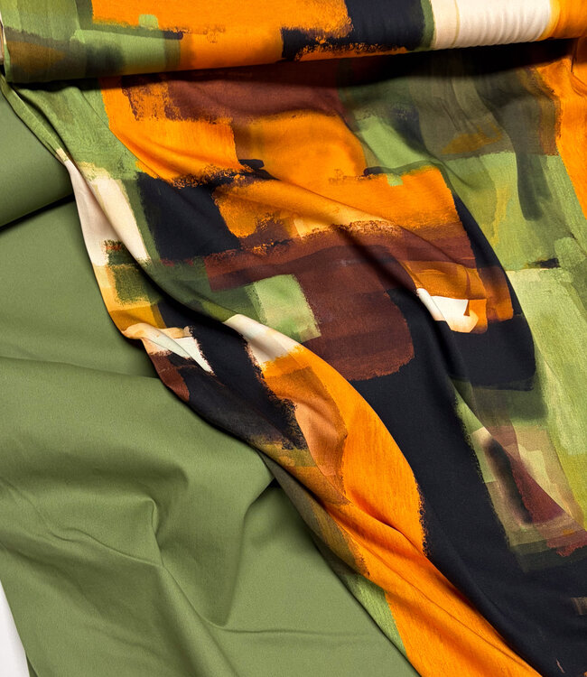 moss green - gabardine twill - soft touch