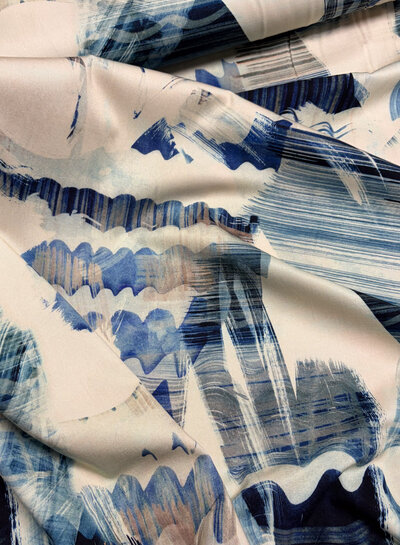 marble print - viscose met lichte stretch