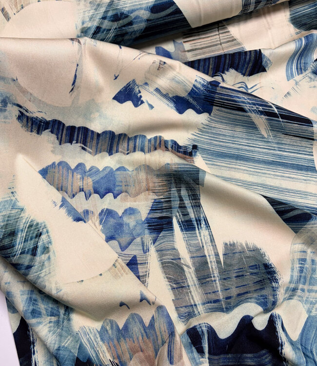 marble print - viscose with light stretch
