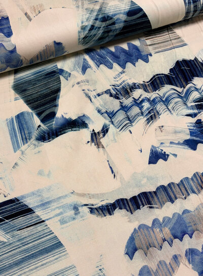 marble print - viscose met lichte stretch