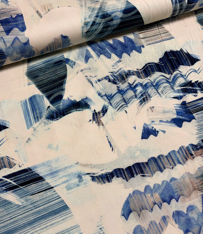 marble print - viscose with light stretch