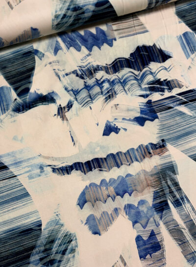 marble print - viscose met lichte stretch