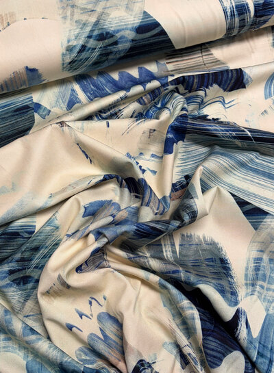 marble print - viscose met lichte stretch