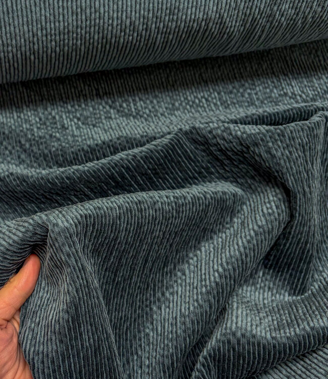 dark petrol - corduroy, very supple -