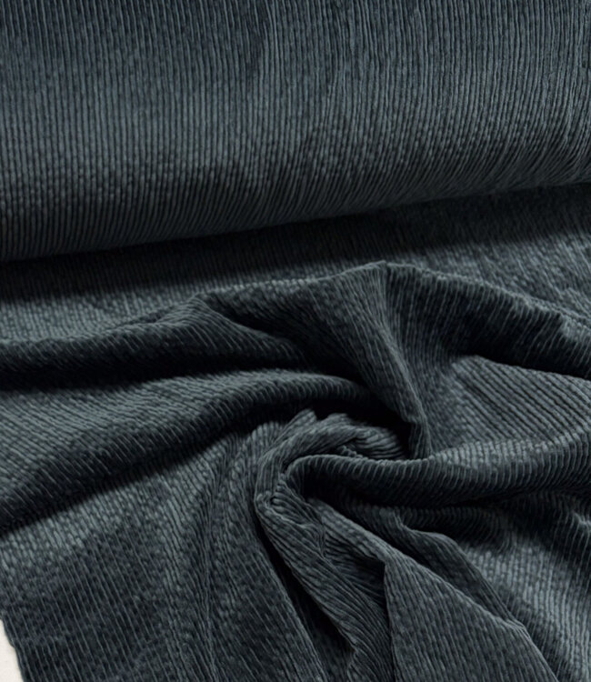 dark petrol - corduroy, very supple -