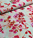 Madeline roze bloemen mint - viscose crêpe