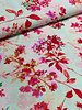 Madeline roze bloemen mint - viscose crêpe