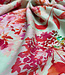 Madeline roze bloemen mint - viscose crêpe