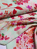 Madeline roze bloemen mint - viscose crêpe